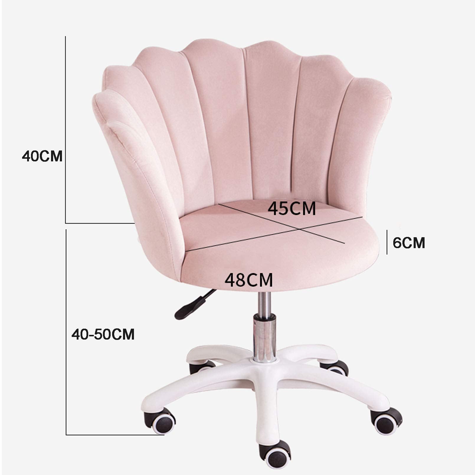 WANGJ-Chaise Modern Velvet Upholstered Swivel Office Chair