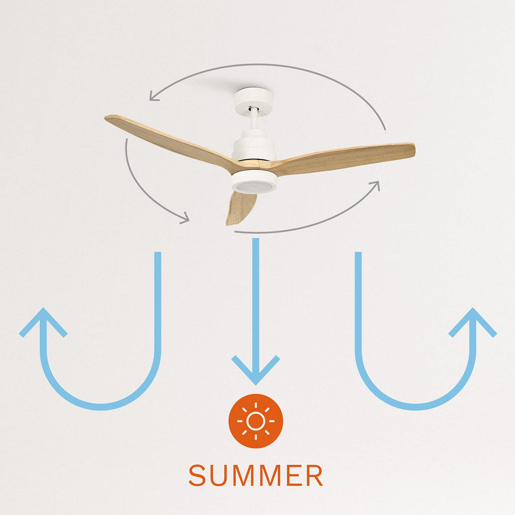 CREATE Natural Wood Ceiling Fan with Wifi and Remote
