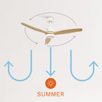 CREATE Natural Wood Ceiling Fan with Wifi and Remote
