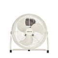 CREATE 12" Industrial Floor Fan with 3 speeds, off-white color and powerful airflow