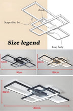 Qiaomao Black LED Ceiling Light with Remote Control