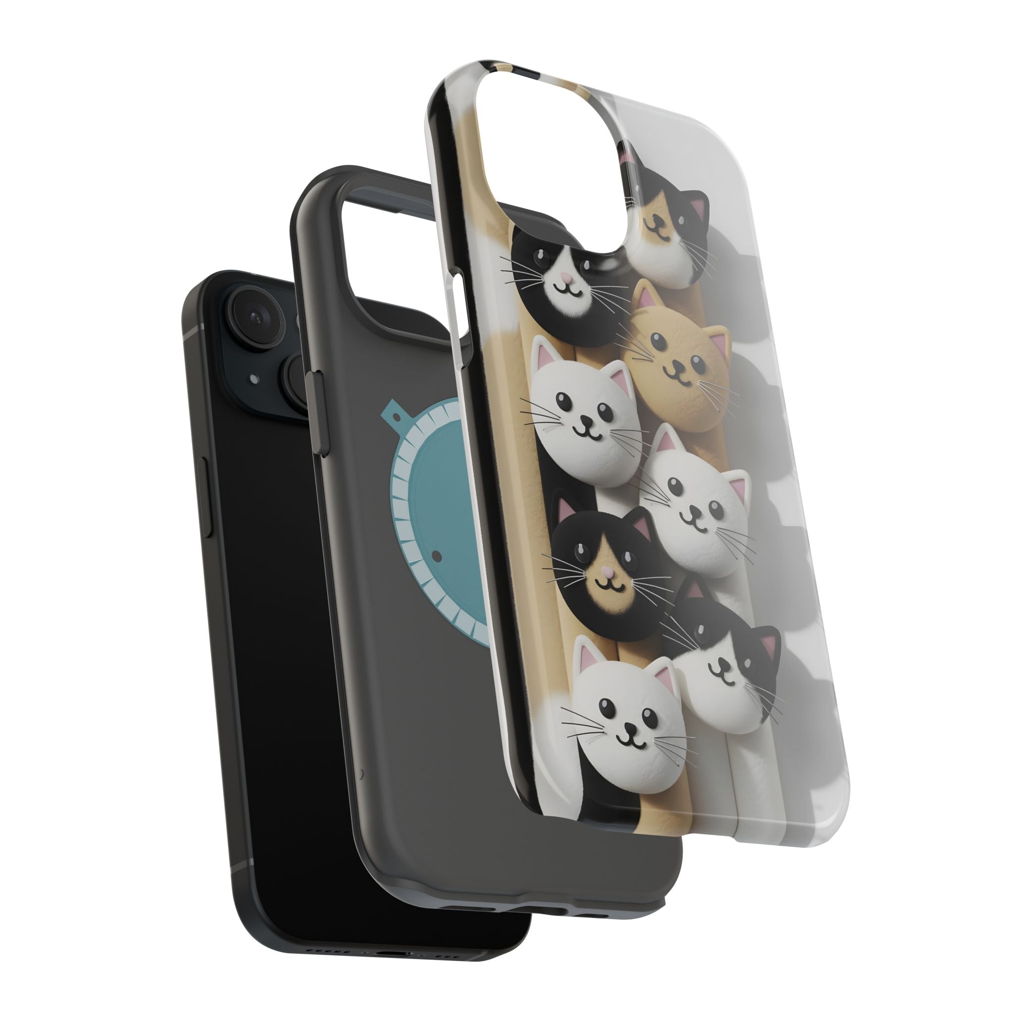 Cat-Themed Magnetic Impact-Resistant Phone Cases