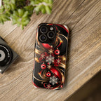 Christmas Red and Gold Phone Case - Tough Cases for Holiday Cheer