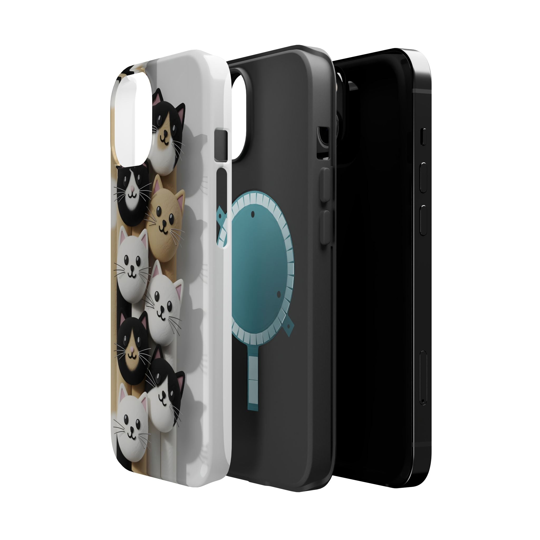 Cat-Themed Magnetic Impact-Resistant Phone Cases
