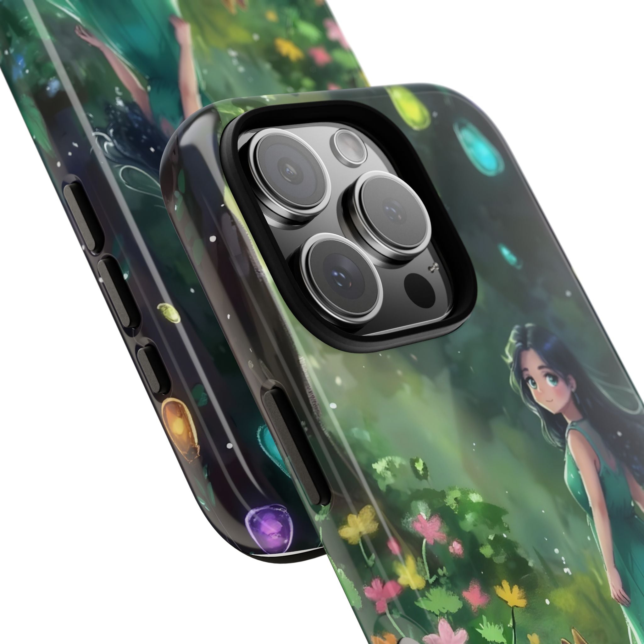 Whimsical Phone Case with Nature and Dog Artwork