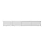 FUFU&GAGA Modern White TV Cabinet with Integrated TV Mount