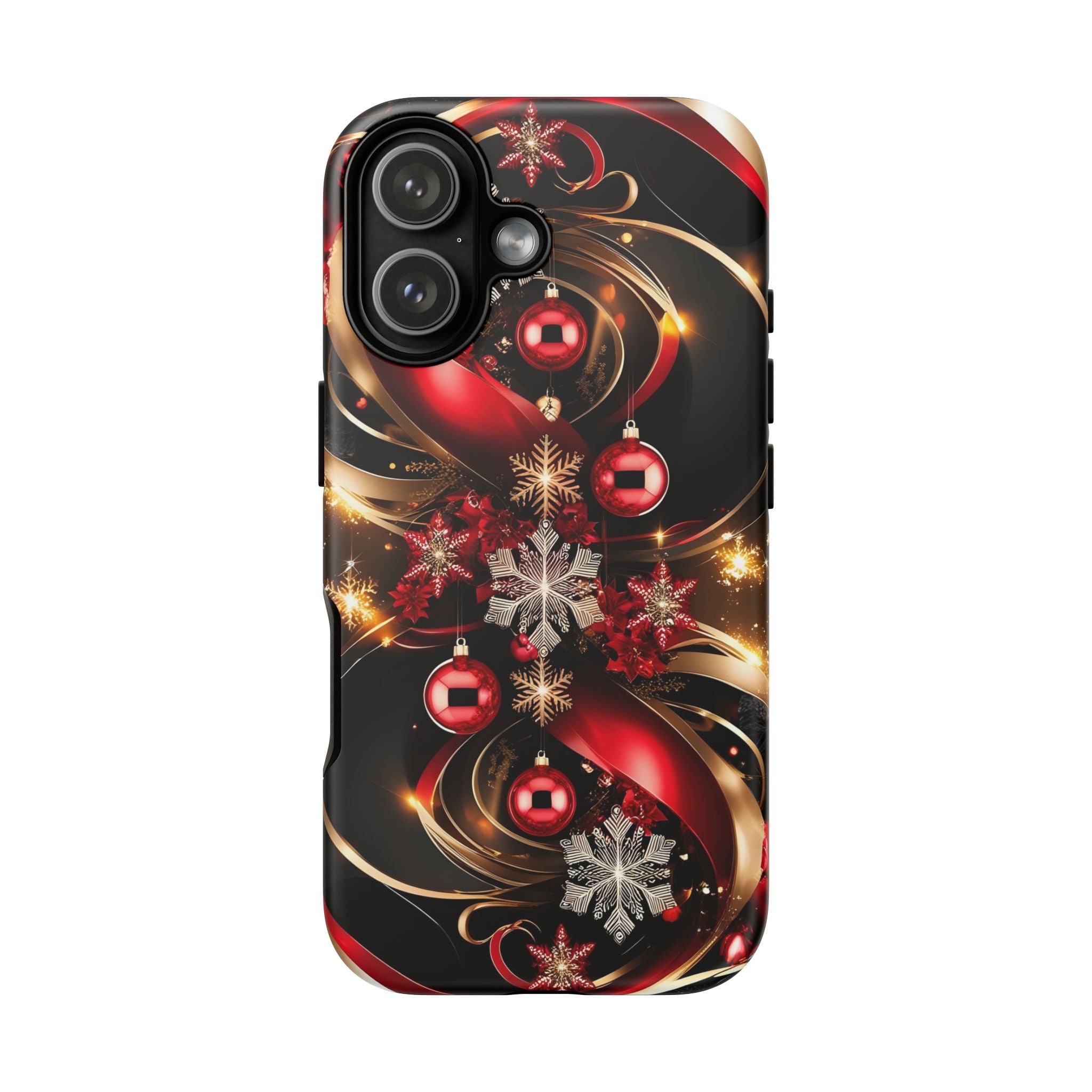 Christmas Red and Gold Phone Case - Tough Cases for Holiday Cheer