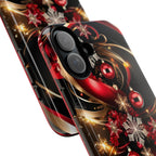 Christmas Red and Gold Phone Case - Tough Cases for Holiday Cheer