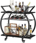 LVB Drinks Trolley Black Oak