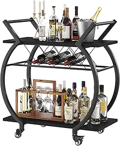 LVB Drinks Trolley Black Oak