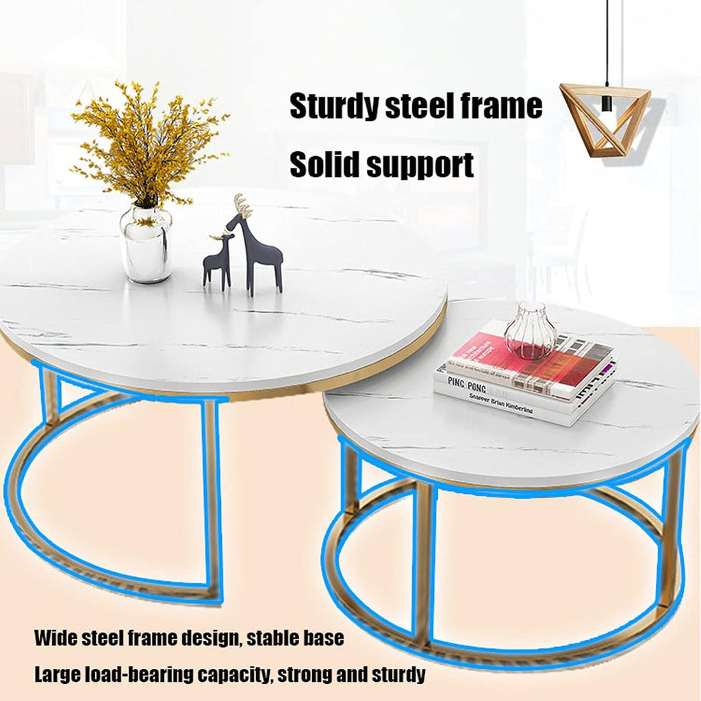 Generic Modern Round Nesting Coffee Table Set of 2