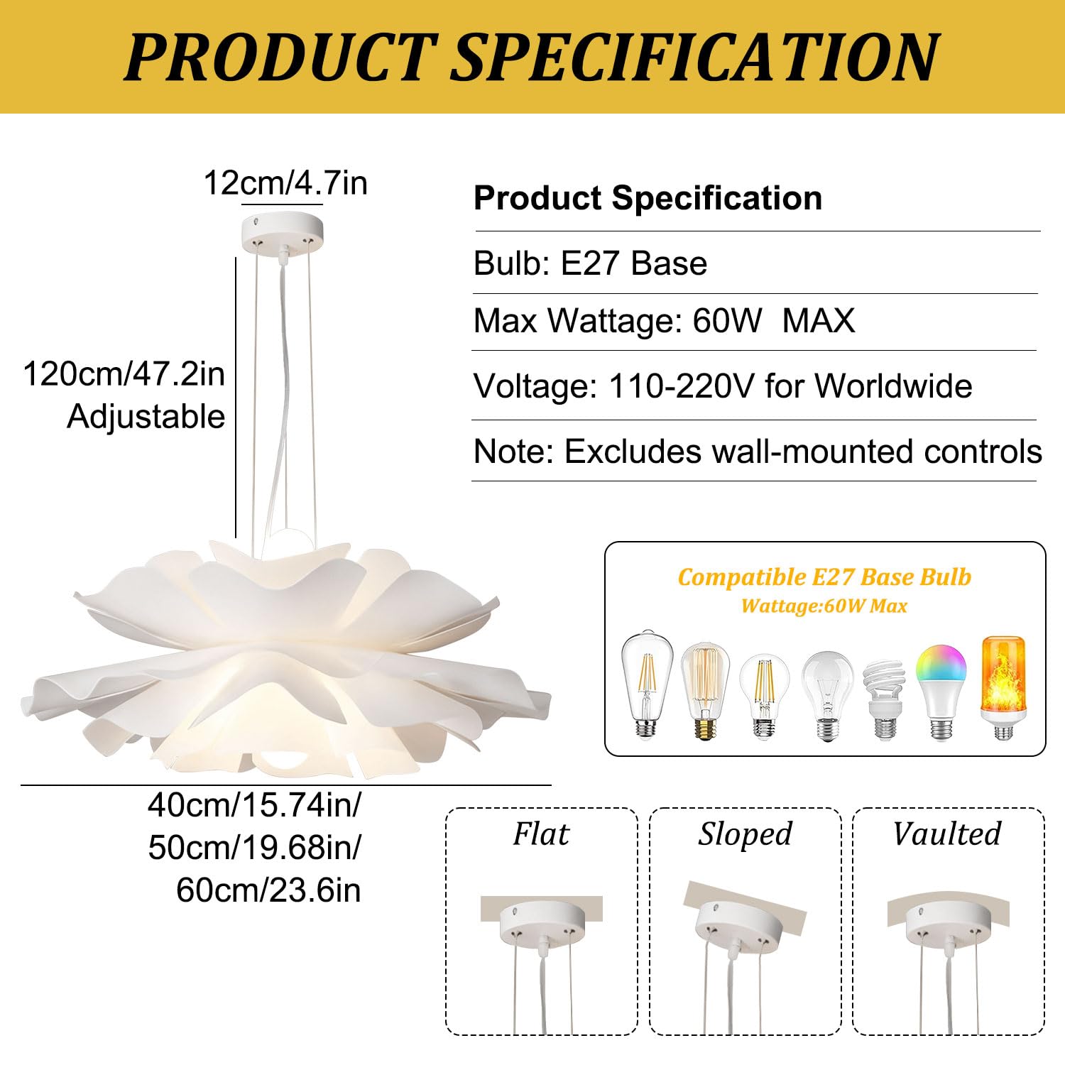 CONERY Modern Dimmable LED Chandelier