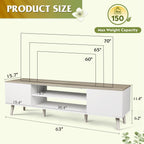 WLIVE Mid-Century Modern TV Stand for 65-70 Inch TVs
