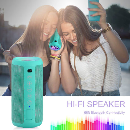 Sleek Waterproof Bluetooth Speaker with LED Lights – Immersive Sound for Outdoor and Indoor Adventures