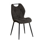 DEYARNA HOME Set of 4 Modern Fabric Dining Chairs with Metal Legs