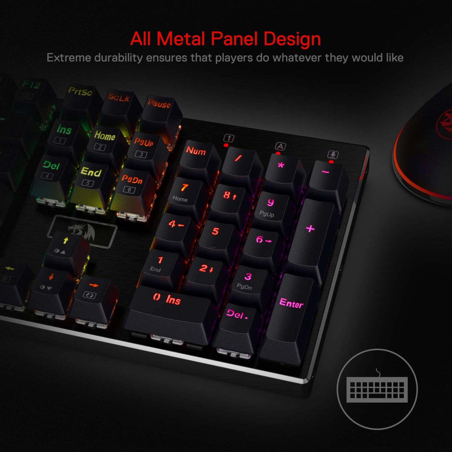 Redragon K556 PRO Upgraded Wireless RGB Gaming Keyboard, BT/2.4Ghz Tri-Mode Aluminum Mechanical Keyboard w/No-Lag Connection, Hot-Swap Linear Quiet Red Switch