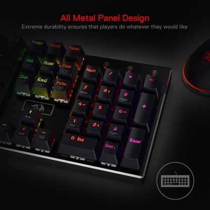 Redragon K556 PRO Upgraded Wireless RGB Gaming Keyboard, BT/2.4Ghz Tri-Mode Aluminum Mechanical Keyboard w/No-Lag Connection, Hot-Swap Linear Quiet Red Switch