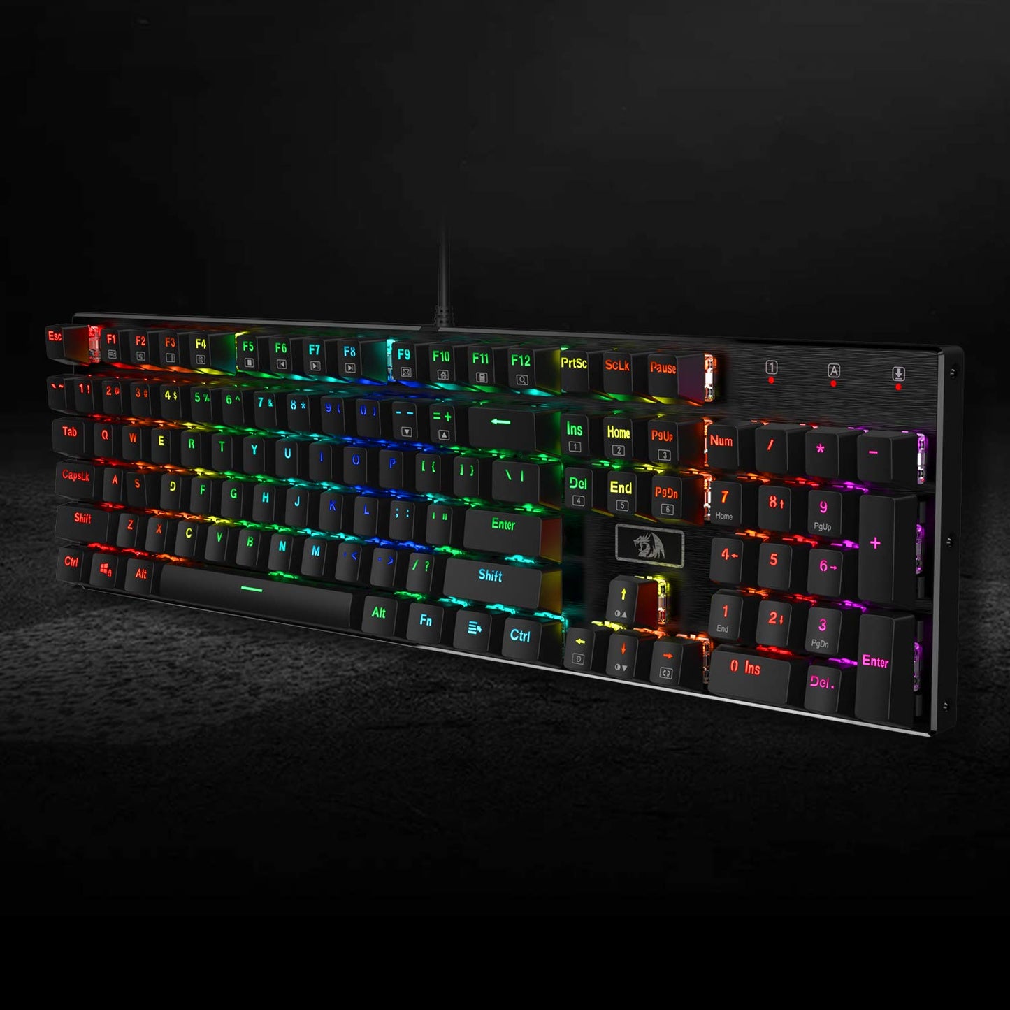 Redragon K556 PRO Upgraded Wireless RGB Gaming Keyboard, BT/2.4Ghz Tri-Mode Aluminum Mechanical Keyboard w/No-Lag Connection, Hot-Swap Linear Quiet Red Switch