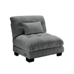 27 Armless Sofa with 1 Pillow, Gray
