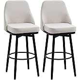 Daluvenix Counter Height Bar Stools - Set of 2 with Swivel and High Back