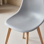 HJhomeheart Set of 4 Dining Chairs with Solid Beech Wood Legs