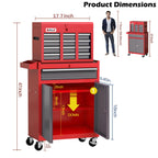 AIRAJ 40'' H Rolling 7-Drawer Tool Chest with Detachable Top