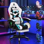 ALFORDSON Gaming Chair with 8-Point Massage and 12-color RGB LED lighting