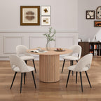 JZGORC Modern Round Wabi-Sabi Style Dining Table