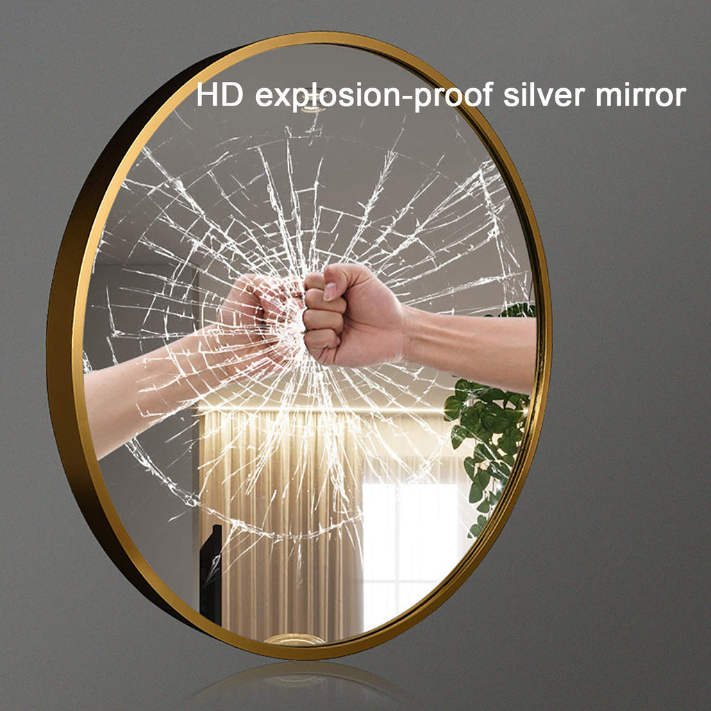 LIYANJJ Premium Quality Round Wall Mirror with Metal Frame