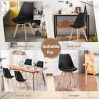 Life Interiors Lorenzo Retro Dining Chairs Set of 2 with Cushioned Seat