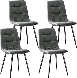 JIJIAN Dining Chairs - Dark Grey Fabric