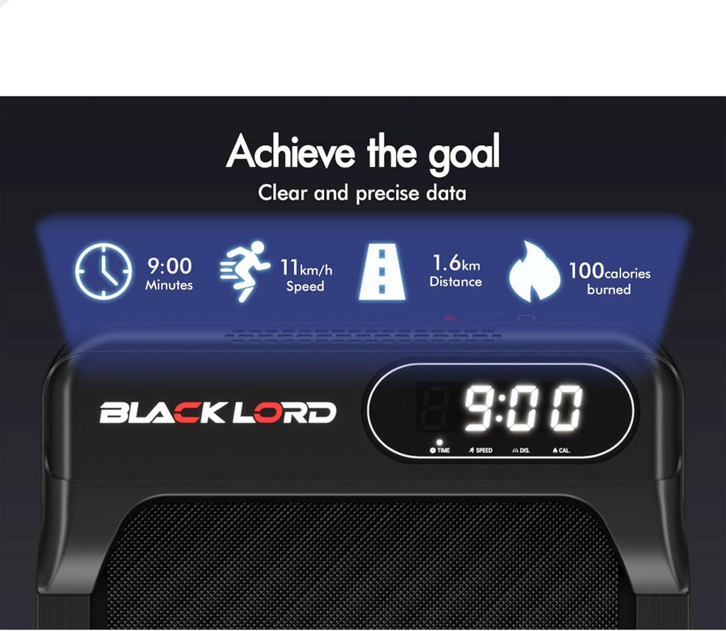 BLACK LORD Walking Pad Treadmill - Black
