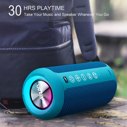 Sleek Waterproof Bluetooth Speaker with LED Lights – Immersive Sound for Outdoor and Indoor Adventures