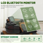 Kitopa Oak Wood Foldable Rowing Machine with Bluetooth