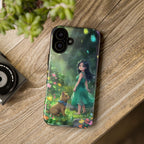 Whimsical Phone Case with Nature and Dog Artwork