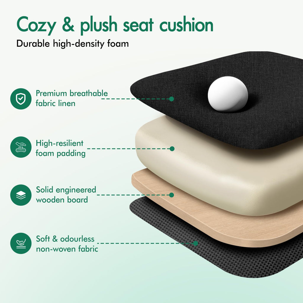 ELFORDSON Ergonomic High-Back Office Chair with Lumbar Cushion and Footrest