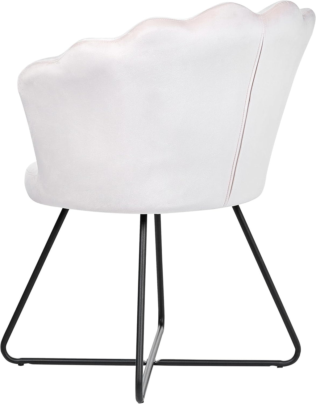 Beliani LOVELOCK Armless Armchair - Off-White Velvet