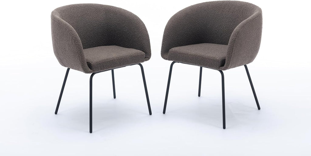 Generic Velvet Dining Chairs (Set of 2) - Light Brown