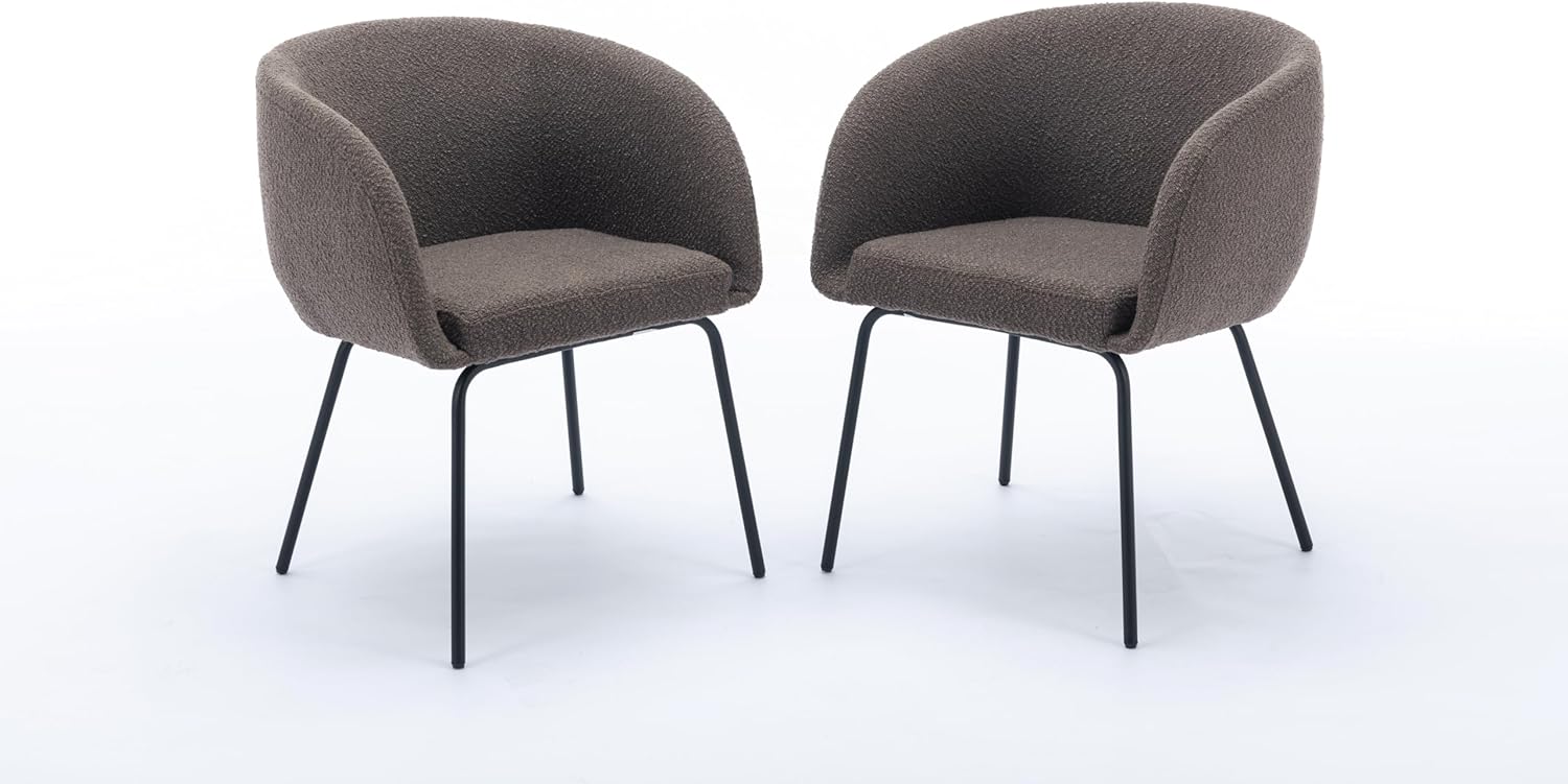 Generic Velvet Dining Chairs (Set of 2) - Light Brown
