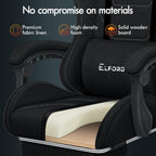 ELFORDSON High Back Gaming Chair with Massage Lumbar Cushion