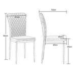 AINPECCA Modern Dining Chairs Set of 4 with Suede High Back