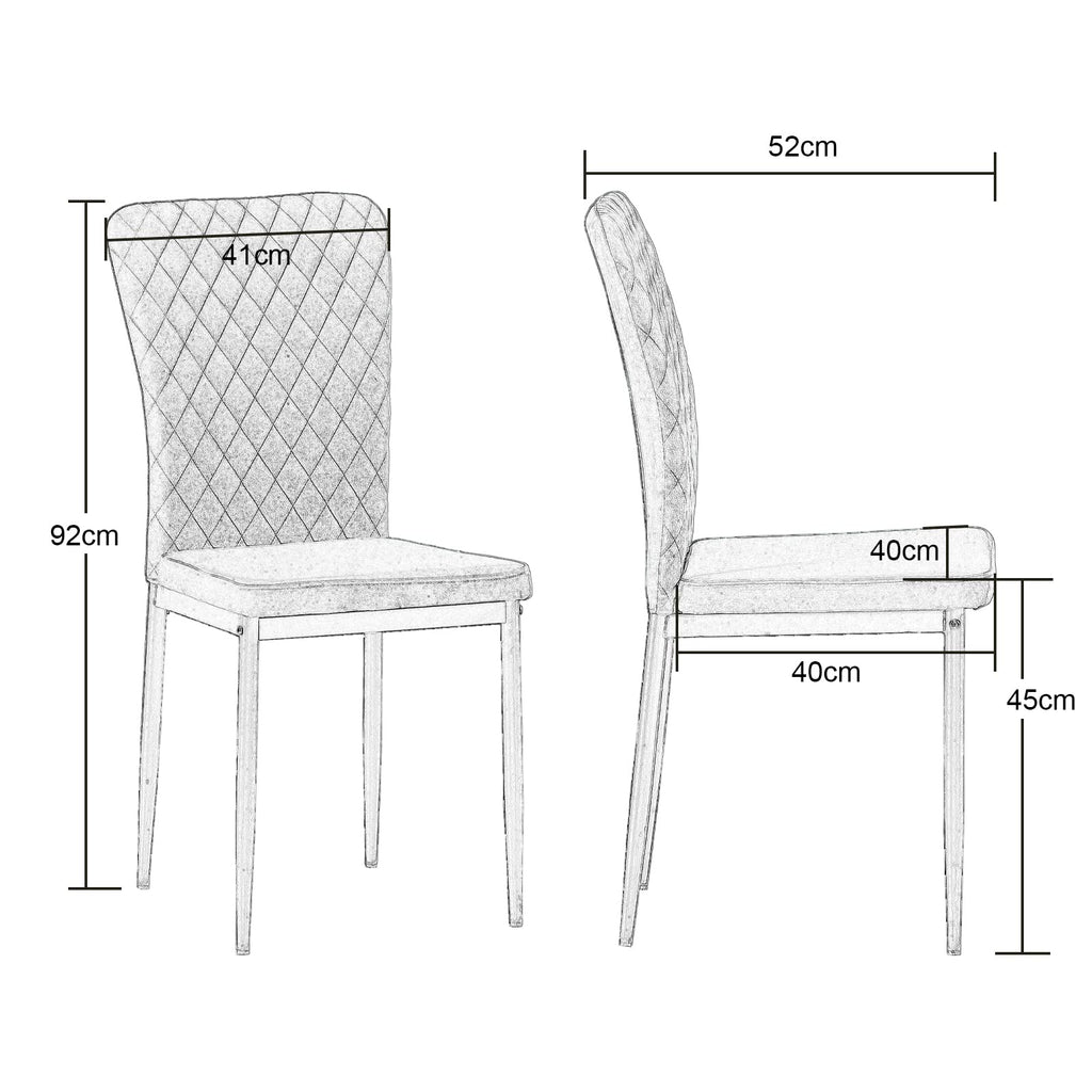 AINPECCA Modern Beige Faux Leather Dining Chairs Set of 6
