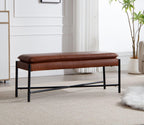 WAHSON OFFICE CHAIRS Wahson PU Faux Leather Upholstered Bench with Cro