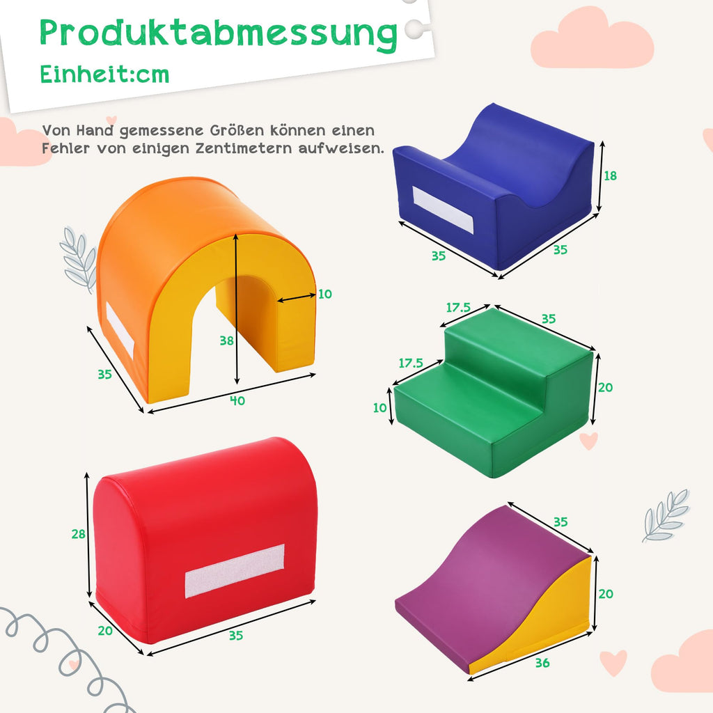 Kozamas 5-in-1 Foam Building Blocks with Climbing Structure