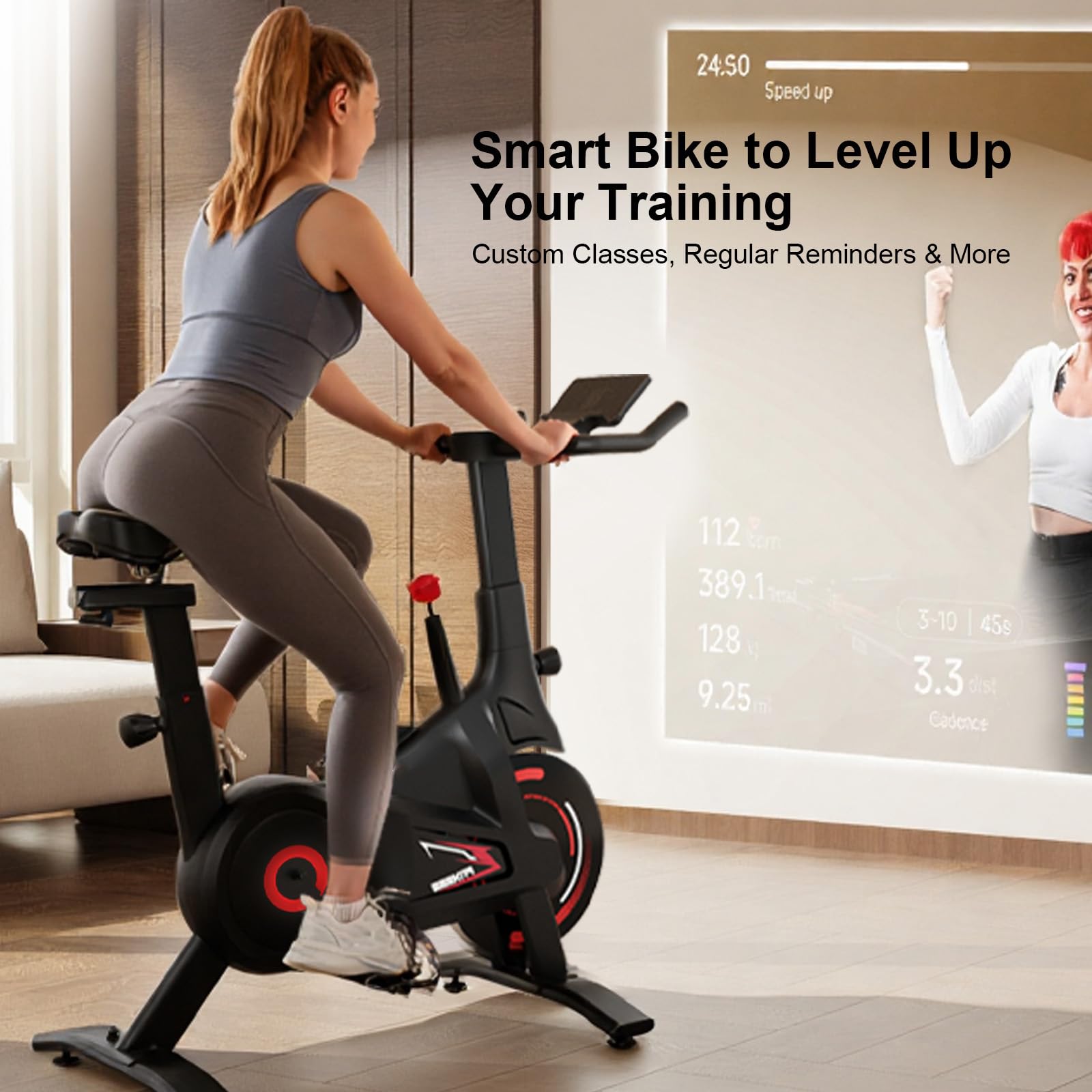 BluEarth Indoor Exercise Bike with Silent Magnetic Resistance