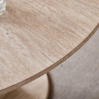 JZGORC Round Dining Table with Faux Marble Top