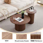 HJhomeheart Stackable Drum Style Coffee Tables Set