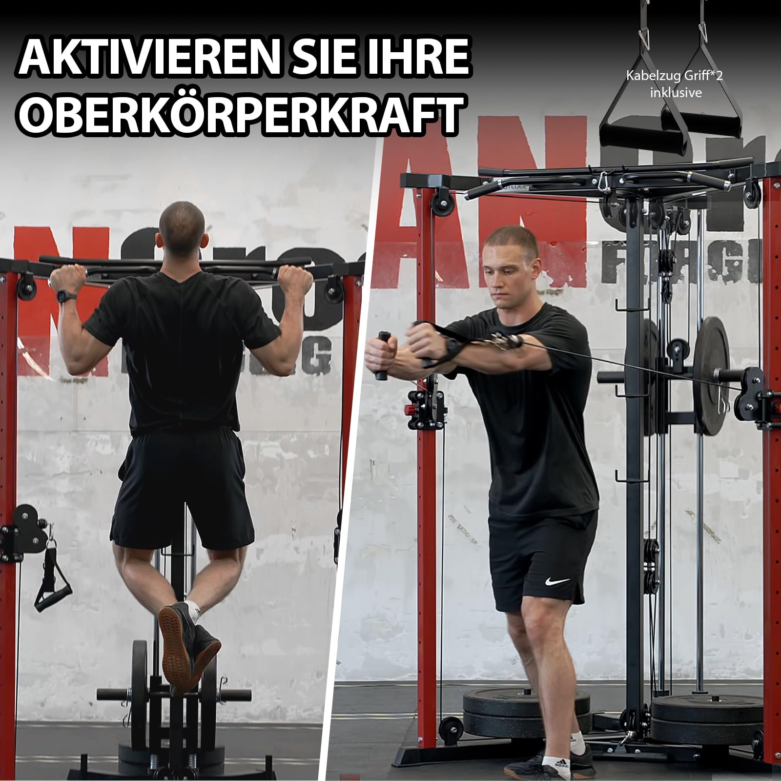 ZERELEK Cable Crossover Machine with Pull-Up Bar