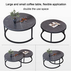 ZXFDMSWJ Modern Nesting Coffee Table Set with Marble Top