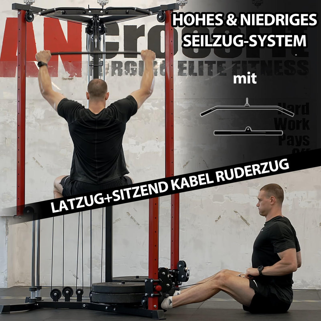 ZERELEK Cable Crossover Machine with Pull-Up Bar